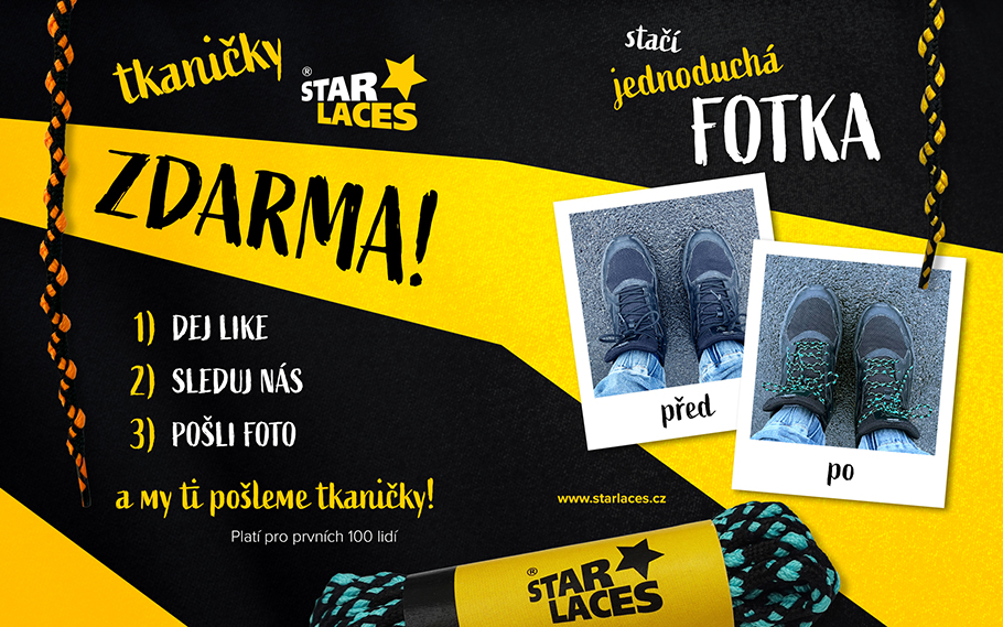 Akce tkaničky STAR LACES zdarma
