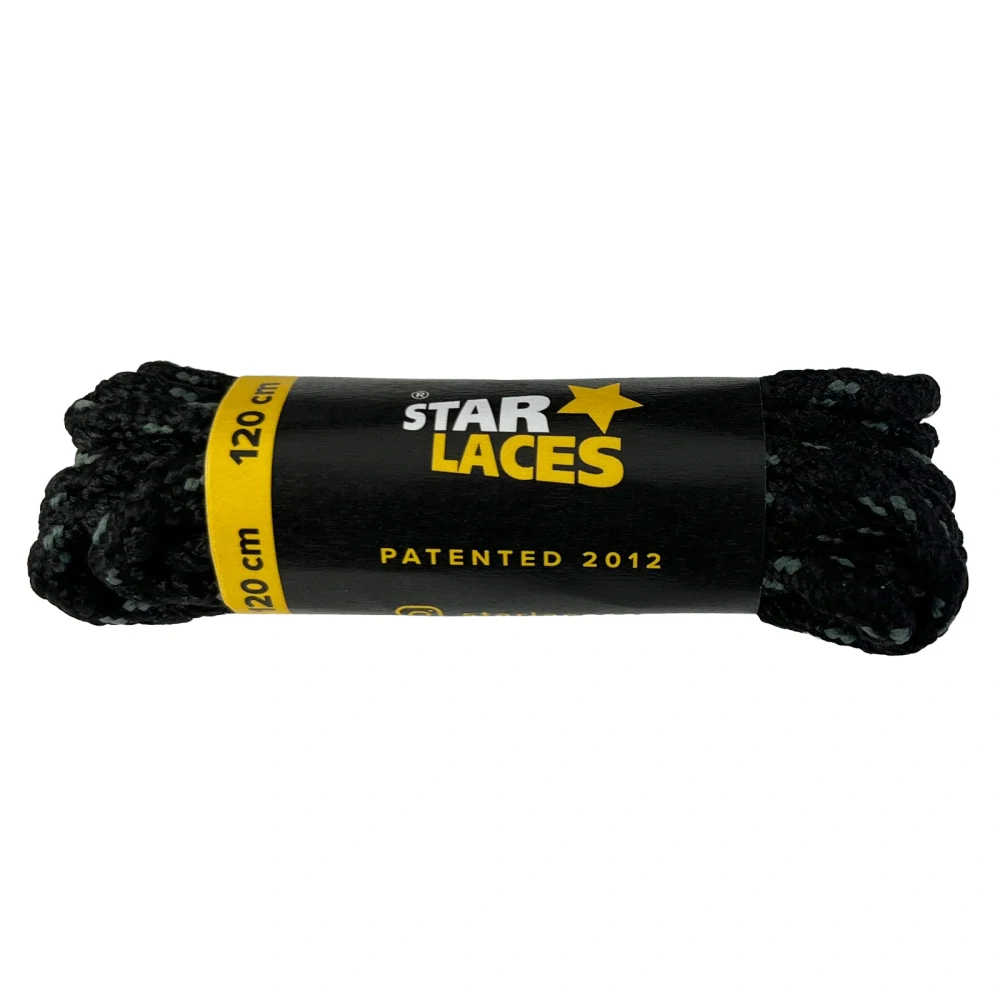STAR LACES SLIM ČERNO-TM.ŠEDÁ