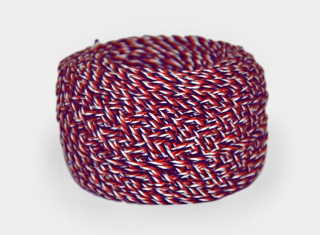 Šňůra - Trikolora  100m bavlna